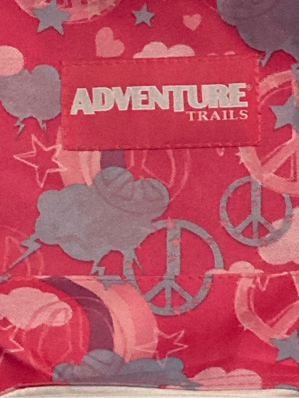 Kids Pink Peace Signs & Sky Backpack